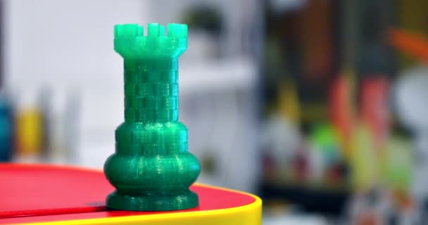 Modelo 3D impresso em estereolitografia impressora 3D. — Vídeo de Stock