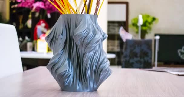 3D-Modell gedruckt Modell auf 3D-Drucker aus heißen geschmolzenen Kunststoff — Stockvideo