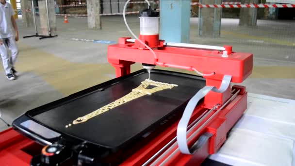 3D-printer voor vloeibare test — Stockvideo