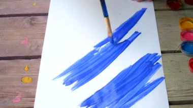 fırça oluşturma ve resim beyaz patlama üzerinde soyut fırça darbeleri resim