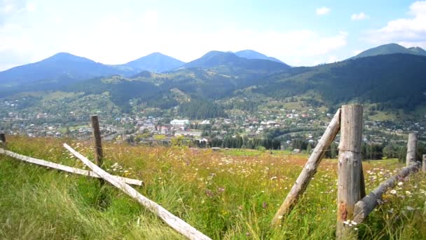 Epicka góra Karpaty krajobraz — Wideo stockowe