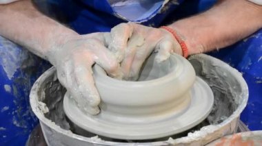 Potter kalıpları kil sürahi pot portre