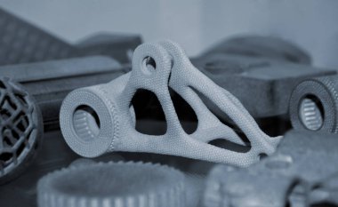 Polyamide tozu veya termoplastik yazıcıdan 3D yazıcıya yazdırılan nesne