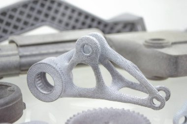 Polyamide tozu veya termoplastik yazıcıdan 3D yazıcıya yazdırılan nesne