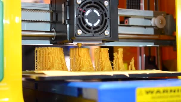 Impresora 3D objeto de impresión — Vídeo de stock
