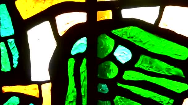 Different stained glass close-up — Stock Video