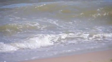 Dalga beyaz köpük closeup ile