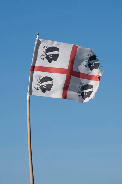 Vlag Van Sardinië Vier Heidevelden — Stockfoto