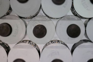 view of cold drink bottle's kept in fridge vertically