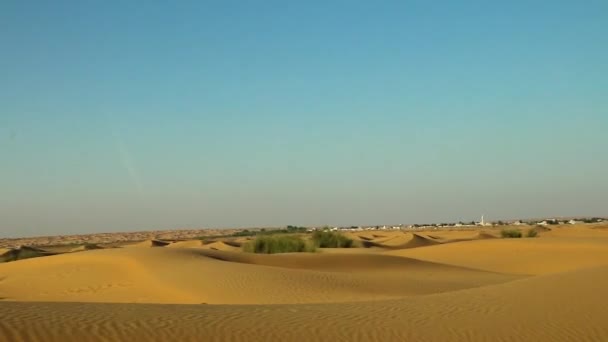 Imágenes Del Desierto Del Coche Movimiento — Vídeos de Stock