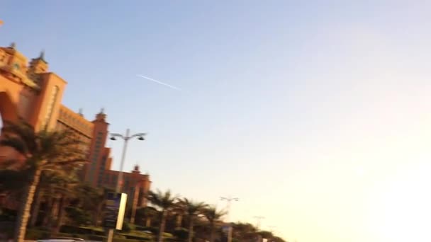 Country City Dubai Date 2021 Beelden Van Atlantis Palm Het — Stockvideo