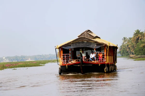 Traditional Indian Houseboat Alleppey Kerala Backwaters — Stock Photo, Image