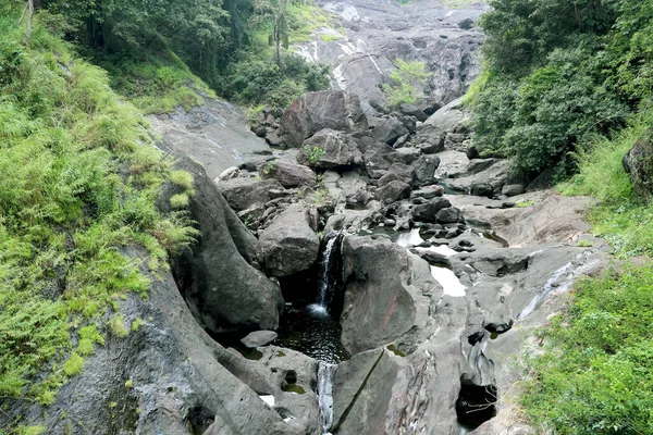 Stone River Trocknet Sommer Bei Kerala Indien Aus — Stockfoto