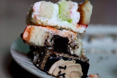 Tabaktaki farklı aromalı pasta portresi