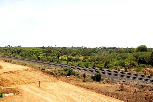 Gleise Der Indischen Eisenbahn Bild — Stockfoto
