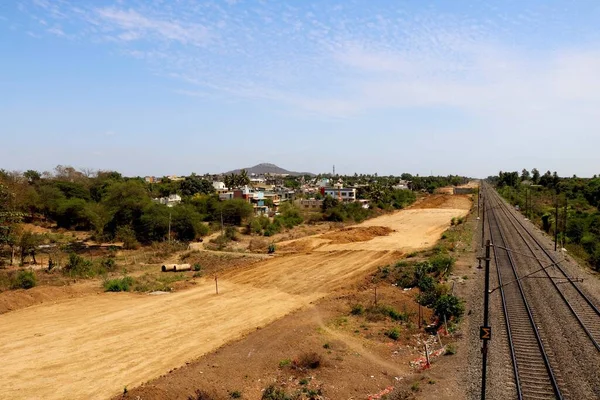 Hint Demiryollarının Izleri Görüntü — Stok fotoğraf