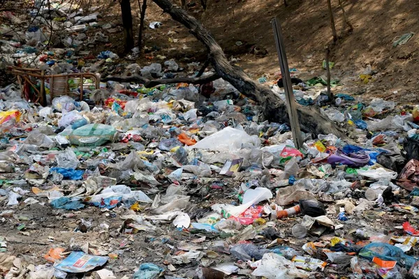 Vermüllung Bild Von Müll Werfen Straßenrand Indien — Stockfoto