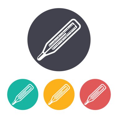 Düz termometre simgesi 