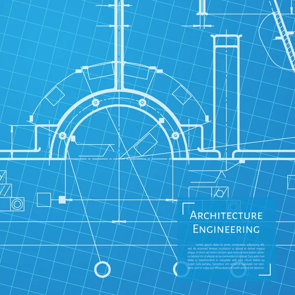 Mekanizması teknik blueprint — Stok Vektör