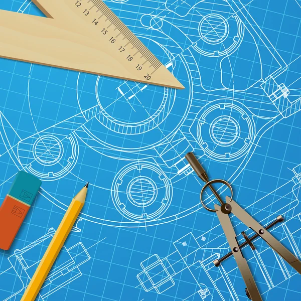 Иллюстрация инженера или архитектора — стоковый вектор