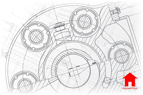 Plan de ingeniería del mecanismo — Archivo Imágenes Vectoriales