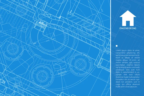 Inżynier blueprint mechanizmu — Wektor stockowy