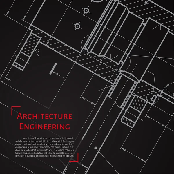 Ilustración de ingeniero o arquitecto — Vector de stock