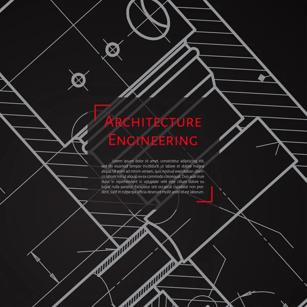 Engineer or architect illustration — Stock Vector