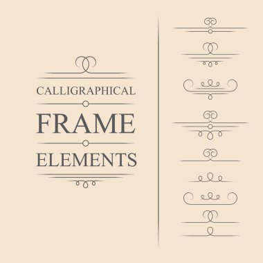 calligraphical çerçeve öğeleri kümesi