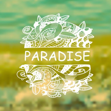 Cennet beyaz zentangle