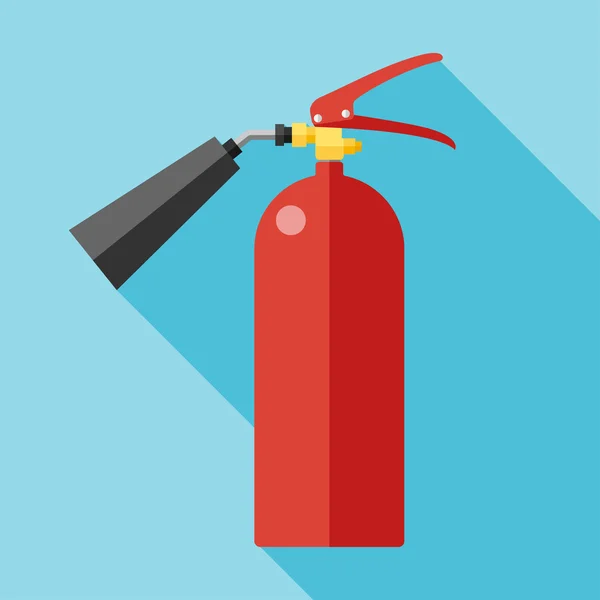 Icono extintor de incendios plana — Vector de stock