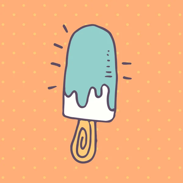 Каракулеве морозиво значок — стоковий вектор