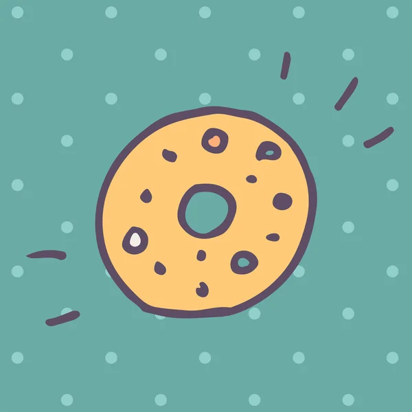 Icono plano de donut — Vector de stock