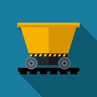 Vetor renk düz arabası simgesi. Eps10