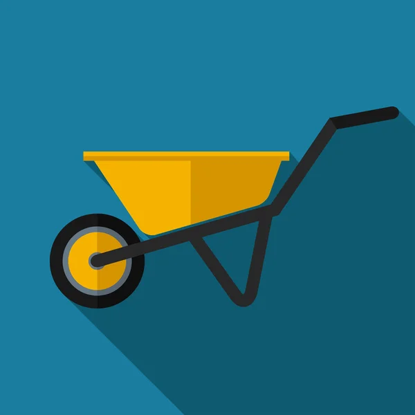 Vector kleur platte barrow pictogram — Stockvector