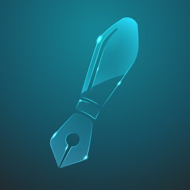 Vektör cam dolma kalem simgesi