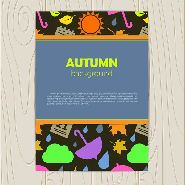 Sfondo astratto vettoriale con autunno — Vettoriale Stock