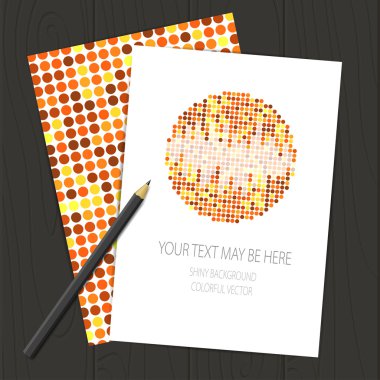 Vektör kurumsal kimlik şablon daire mozaik elemanları ile