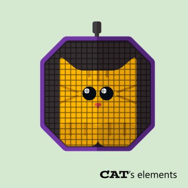 Evde beslenen hayvan taşıyıcıya tekir kedi