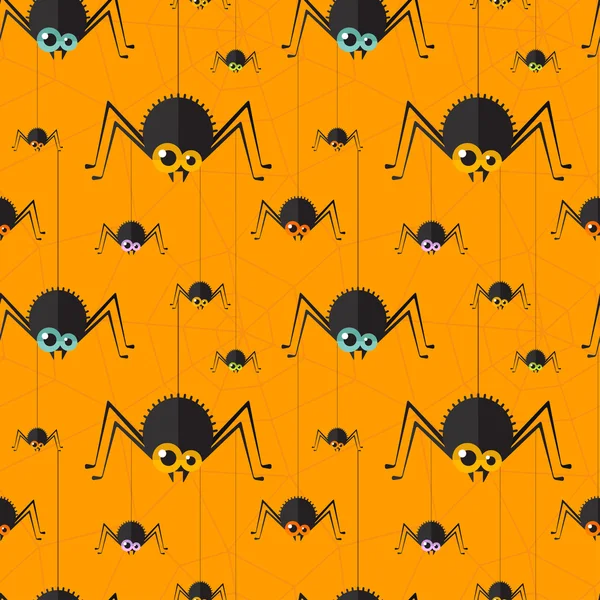 Vector halloween aranha sem costura fundo. Eps10 — Vetor de Stock