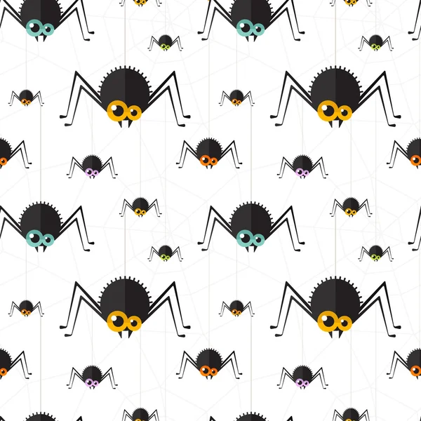 Vector halloween aranha sem costura fundo. Eps10 — Vetor de Stock