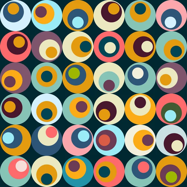 Vector retro circle seamles pattern — Stock Vector