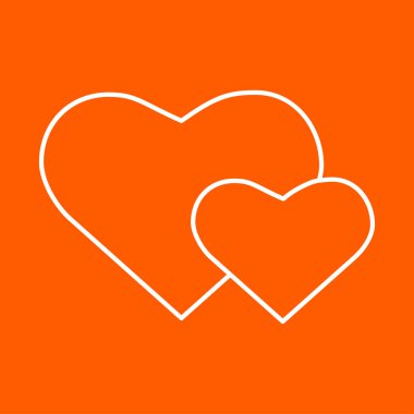 vektör iki kalp simgesi. eps10