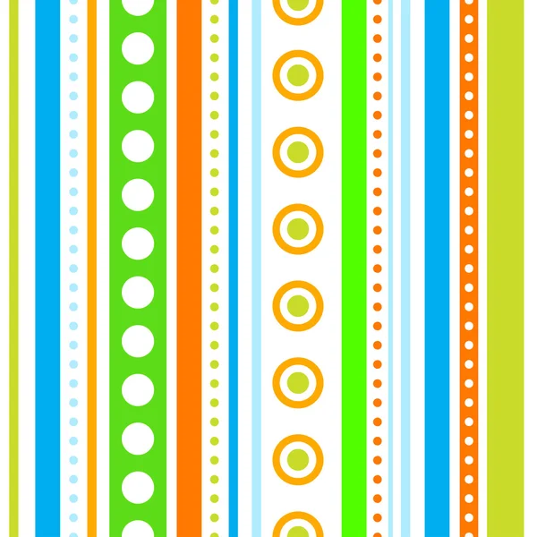 Vector vertical stripes and circles seamless — Stock Vector