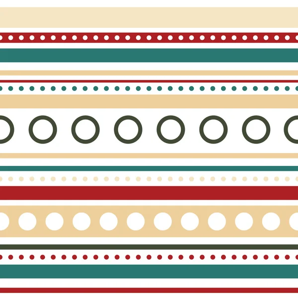Vector horizontal stripes and circles seamless — Stock Vector