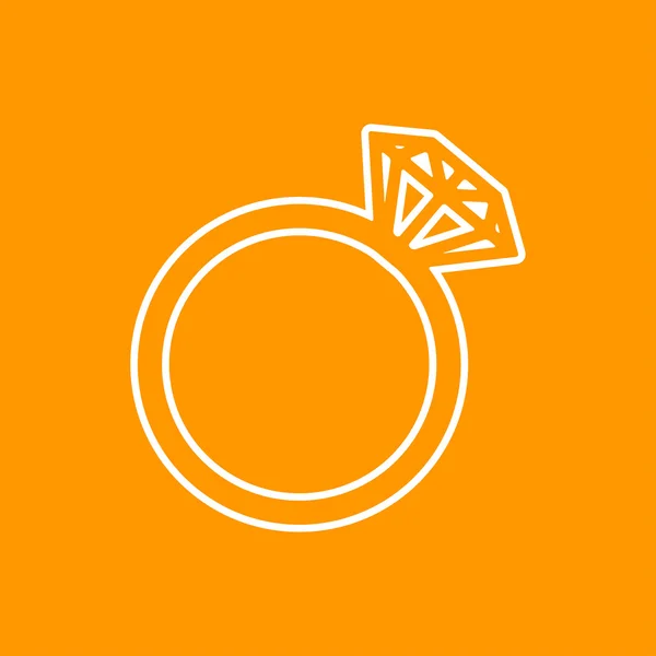 Vector wedding ring icon. Eps10 — Stock Vector