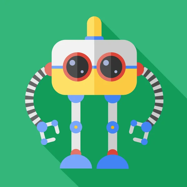 Vector flat color robot toy — Stock Vector