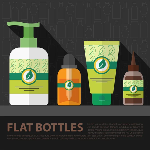 Vector platte fles — Stockvector