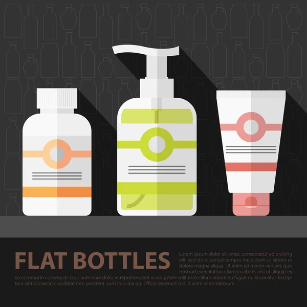 Vector flat bottle — Stock Vector