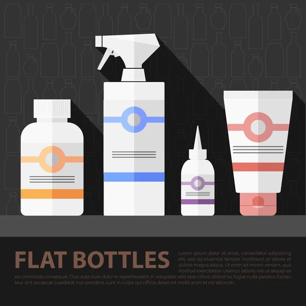 Vector flat bottle — Stock Vector